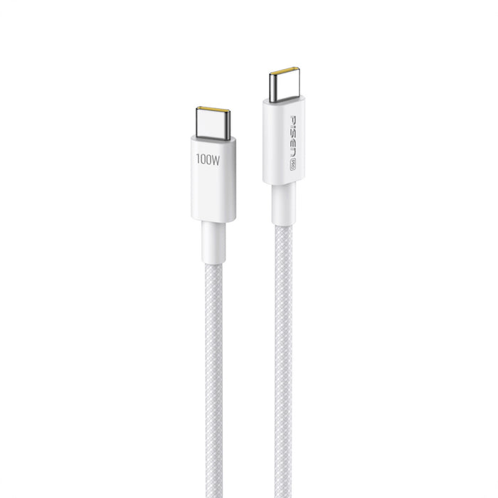 สาย Pro C to C ชาร์จเร็ว 100 วัตต์ ยาว 1 เมตร สี Grey แบรนด์ PISEN