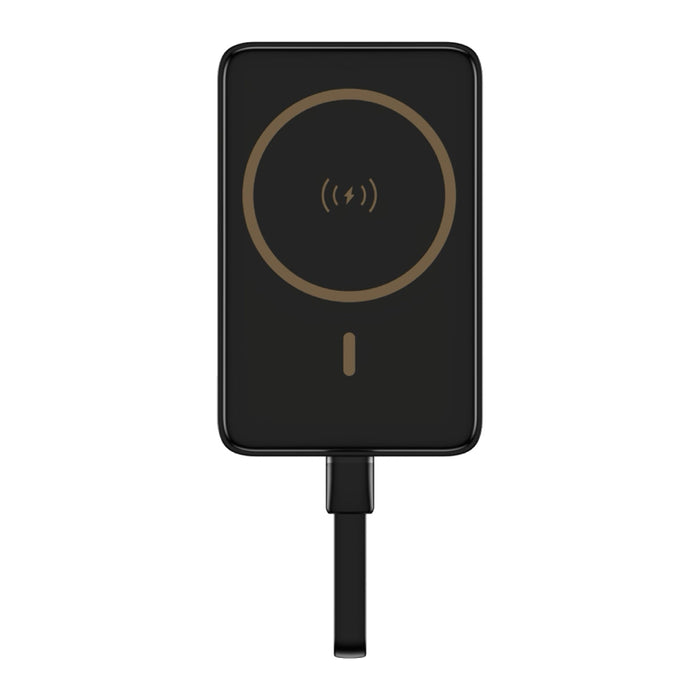แบตเตอรี่สำรองพกพา Vivid Magnetic Power + Short Cable - Black แบรนด์ PISEN