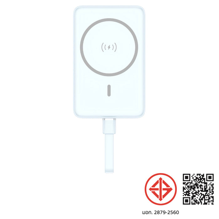 แบตเตอรี่สำรองพกพา 10000 mAh Pisen Vivid Magnetic Power + Short Cable - Blue ชาร์จเร็ว 30 วัตต์