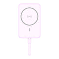 แบตเตอรี่สำรองพกพา Vivid Magnetic Power + Short Cable - Purple แบรนด์ PISEN