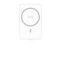 แบตเตอรี่สำรองพกพา Vivid Magnetic Power + Short Cable - White แบรนด์ PISEN