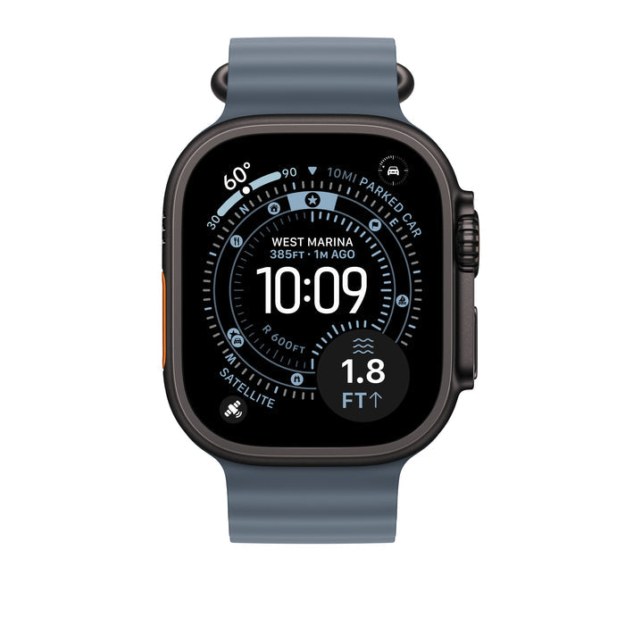 49mm Anchor Blue Ocean Band - Black Titanium Finish