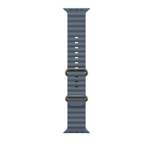 49mm Anchor Blue Ocean Band - Natural Titanium Finish