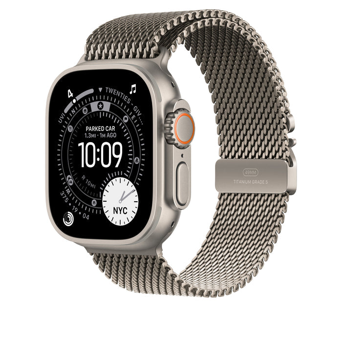 49mm Natural Titanium Milanese Loop - Small