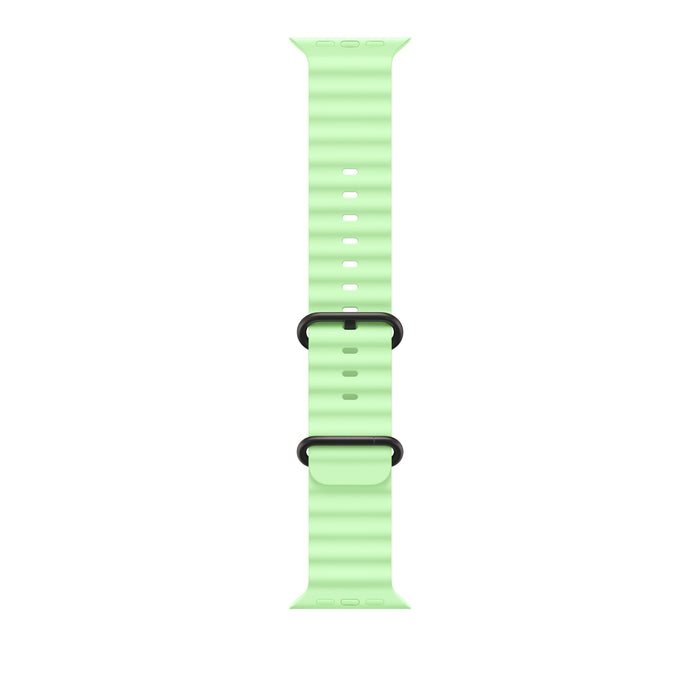49mm Neon Green Ocean Band - Black Titanium Finish