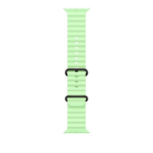 49mm Neon Green Ocean Band - Black Titanium Finish