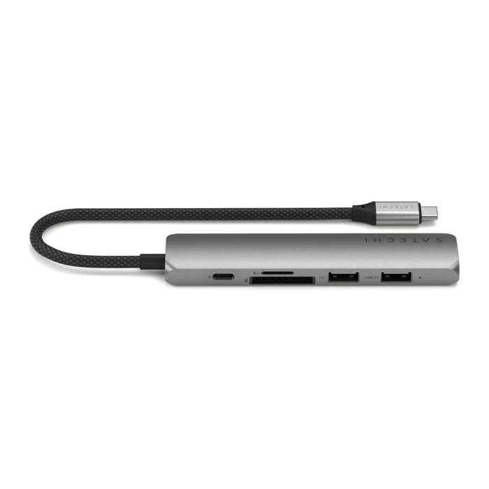 อะแดปเตอร์มัลติพอร์ต 6 in 1 USB-C สี Space Grey บางเฉียบ แบรนด์ SATECHI