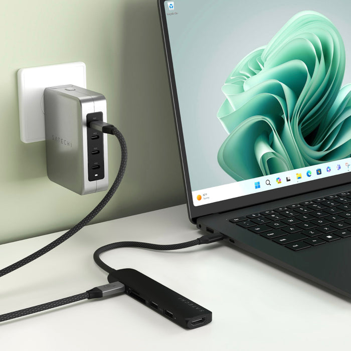 อะแดปเตอร์มัลติพอร์ต 6 in 1 USB-C สี Space Grey ดีไซน์สวยงาม แบรนด์ SATECHI