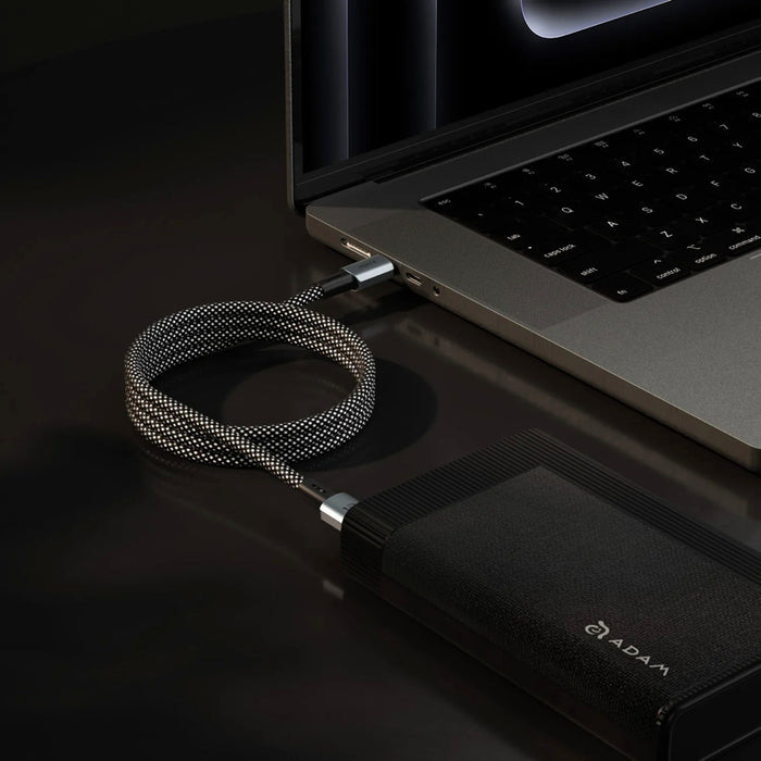 สายชาร์จ Adam Element Casa C to C Magnetic Cable 60 วัตต์ 1 เมตร สี Black