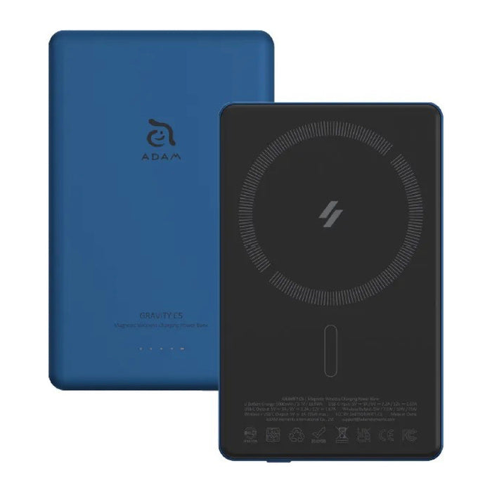 แบตเตอรี่สำรองพกพา Adam Element Gravity C5 ความจุ 5000 mAh สี Blue