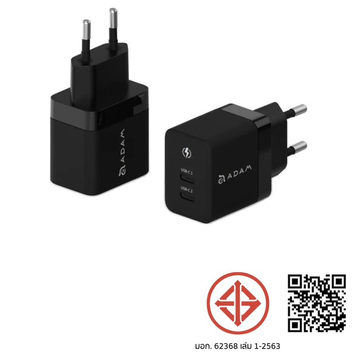 หัวชาร์จ Adam Element OMNIA X35C 35 วัตต์ (ปลั๊ก TH) สี Black