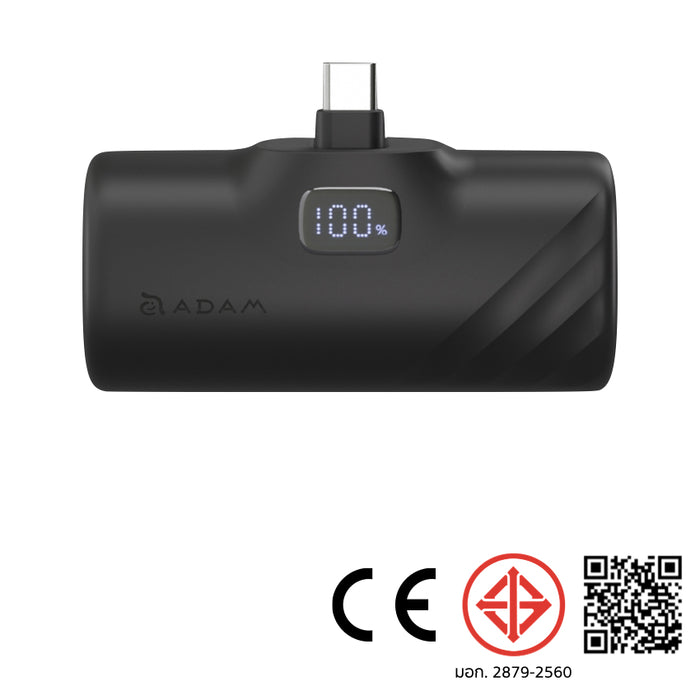 แบตเตอรี่สำรองพกพา ADAM elements Gravity F5C (5000 mAh) สี Black