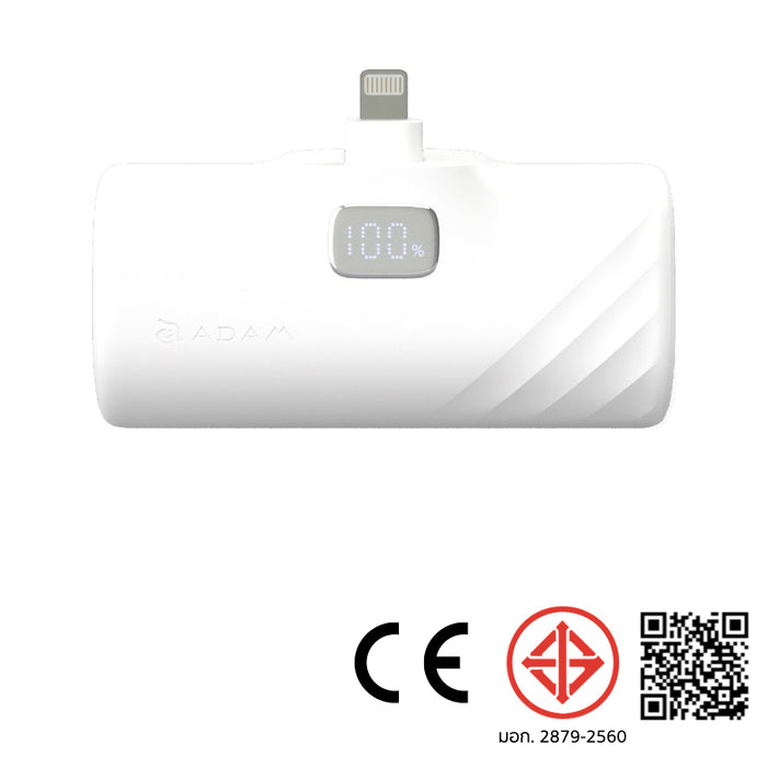 แบตเตอรี่สำรองพกพา ADAM elements Gravity F5L (5000 mAh) สี White