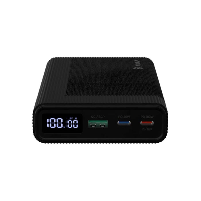 แบตเตอรี่สำรอง ADAM elements GRAVITY Pro ความจุ 20000 มิลลิแอมป์ รองรับชาร์จเร็ว 100 วัตต์ สี Black