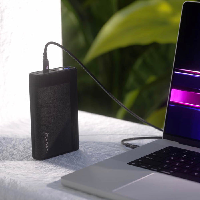 แบตเตอรี่สำรอง ADAM elements GRAVITY Pro ความจุ 20000 มิลลิแอมป์ รองรับชาร์จเร็ว 100 วัตต์ สี Black