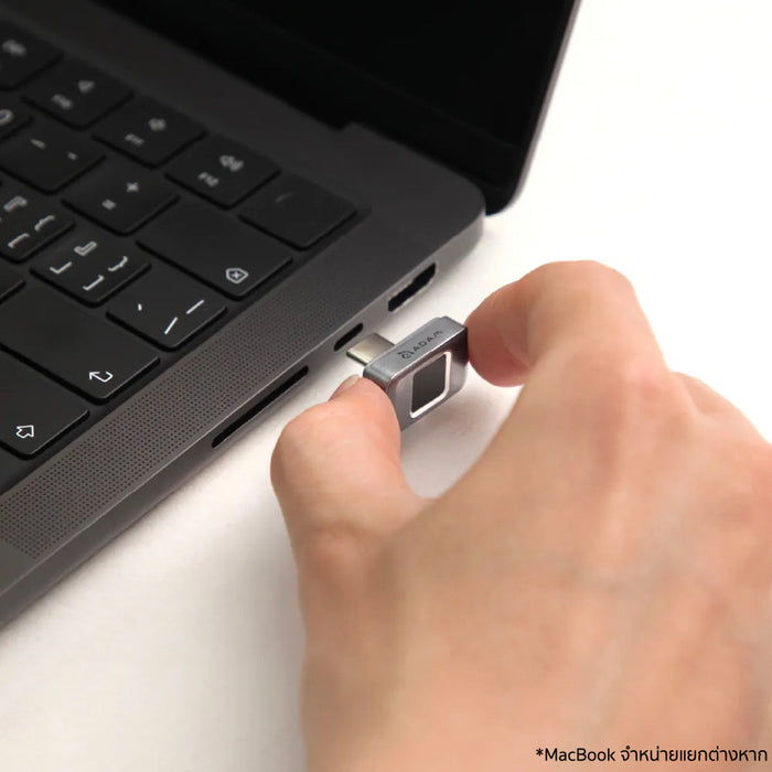 แฟลชไดรฟ์ ADAM elements iKlips S USB-C ความจุ 256GB พร้อมที่สแกนนิ้ว