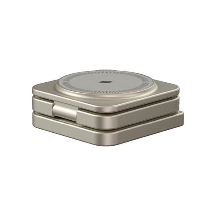 แท่นชาร์จไร้สาย Adam Element Mag 3 Pro Qi2 สี Titanium พับได้ จากแบรนด์ ADAM ELEMENT