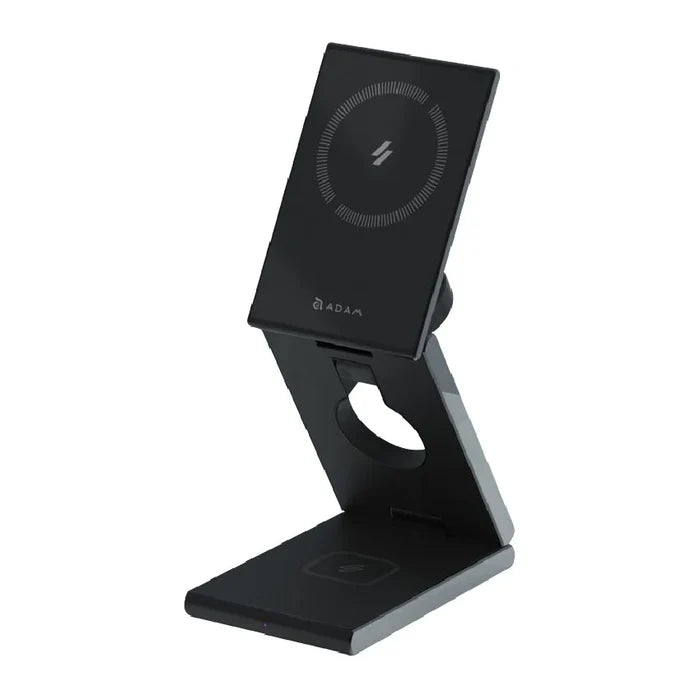 ADAM elements Mag Z Magnetic 3-in-1 Foldable Travel Charging Station - Black