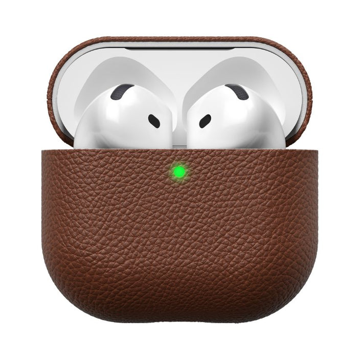 AirPods 4 เคสหนัง Keybudz Artisan Leather สี Natural Brown