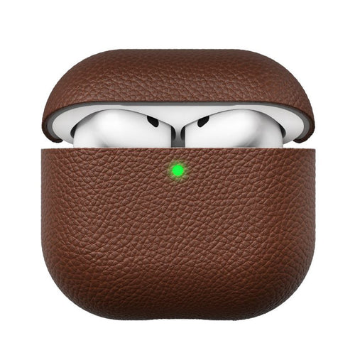 AirPods 4 เคสหนัง Keybudz Artisan Leather สี Natural Brown