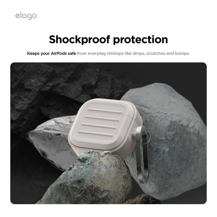 เคสกันกระแทก AirPods รุ่นที่ 4 Elago Armor Hang สี  Stone