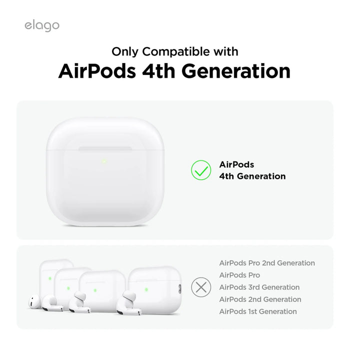 เคสกันกระแทก AirPods รุ่นที่ 4 Elago Liquid Silicone Hang สี Black