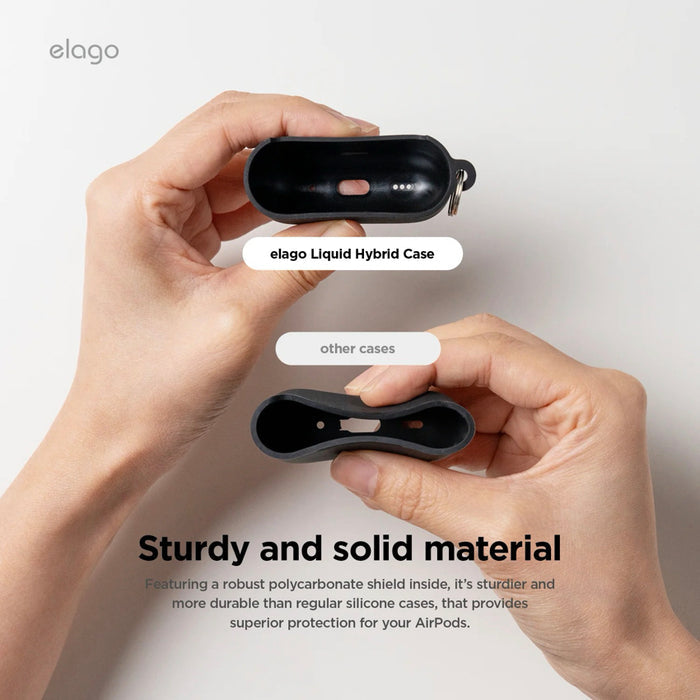 เคสกันกระแทก AirPods รุ่นที่ 4 Elago Liquid Silicone Hang สี Black