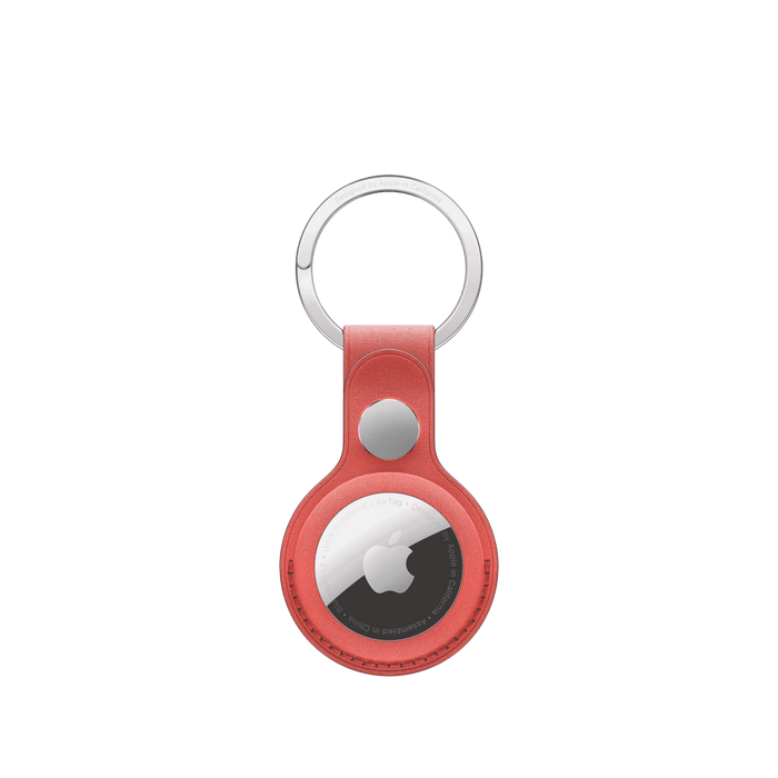 AirTag FineWoven Key Ring - Coral