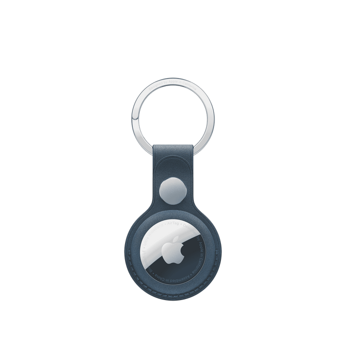 AirTag FineWoven Key Ring - Pacific Blue