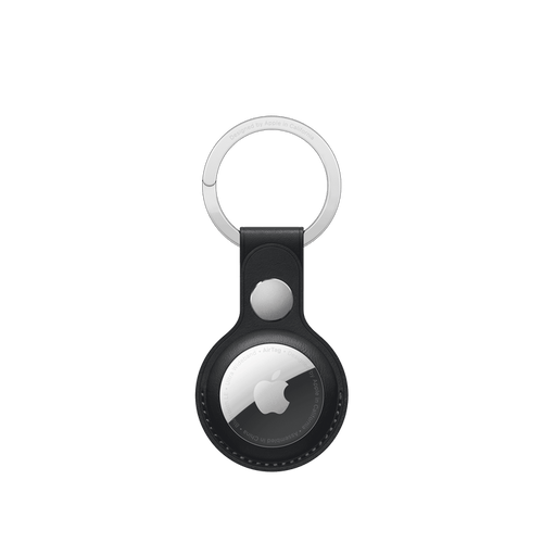 AirTag Leather Key Ring - Midnight