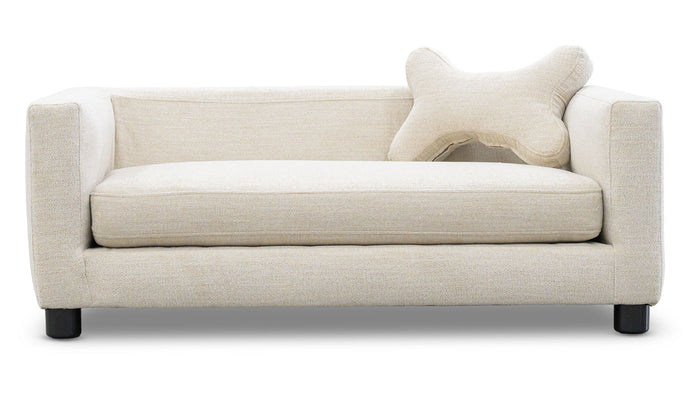 Aloro Ecru Dog Sofa with Performance Fabric