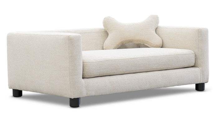 Aloro Ecru Dog Sofa with Performance Fabric