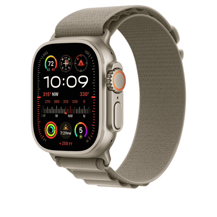 สายแบบ Alpine Loop Olive ขนาด S สำหรับ Apple Watch 49 มม.