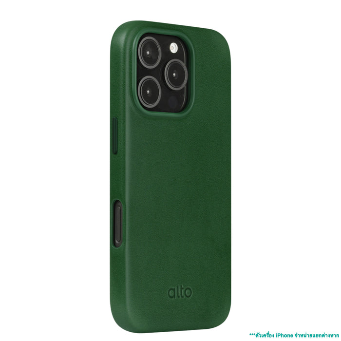 เคสกันกระแทก Alto Clop Leather Magnetic สำหรับ iPhone 16 Pro สี Forest