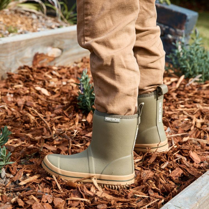 Andie Kids Gumboot // Khaki Green