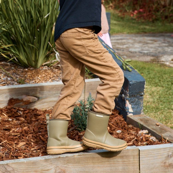 Andie Kids Gumboot // Khaki Green