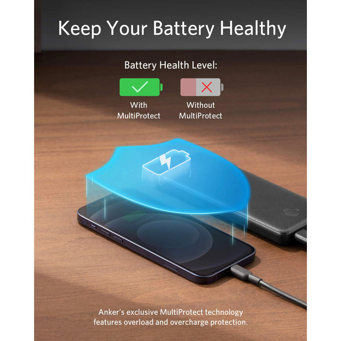 แบตเตอรี่สำรองพกพา Anker PowerCore III 10K 12 วัตต์ สี Black