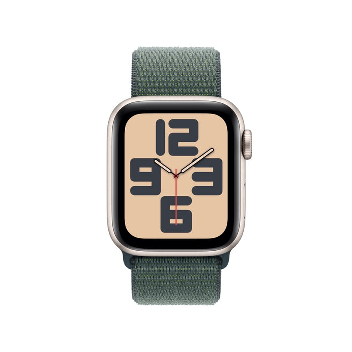 Apple AW 40mm Starlight Aluminium Case SE G2 GPS - Lake Green Sport Loop