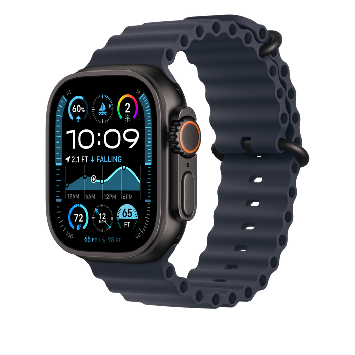 Apple Ocean Band 49mm - Black Titanium Finish/Navy
