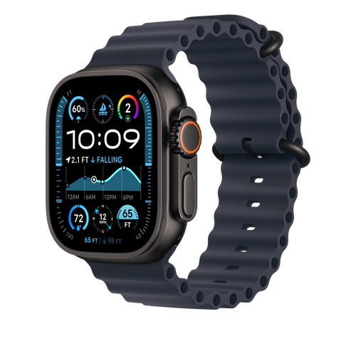 Apple Ocean Band 49mm - Black Titanium Finish/Navy