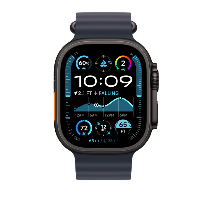 Apple Ocean Band 49mm - Black Titanium Finish/Navy