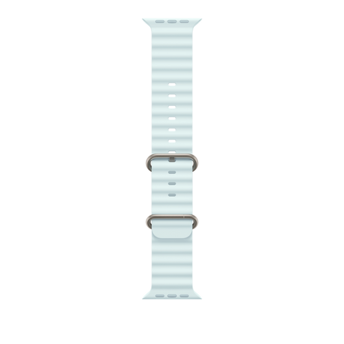 Apple Ocean Band 49mm - Natural Titanium Finish/Ice Blue