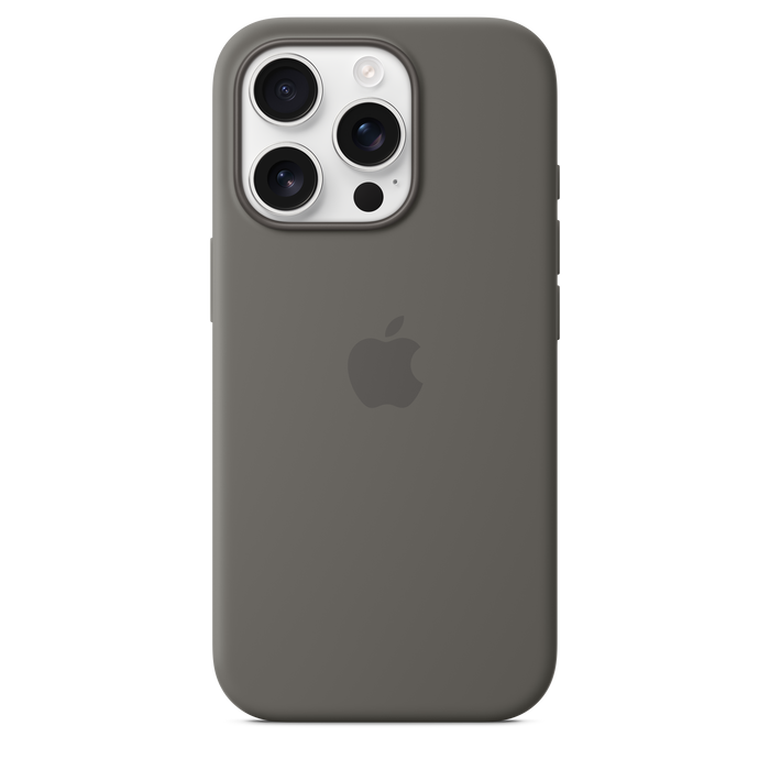 Apple Silicone Case MagSafe iPhone 16 Pro - Stone Gray