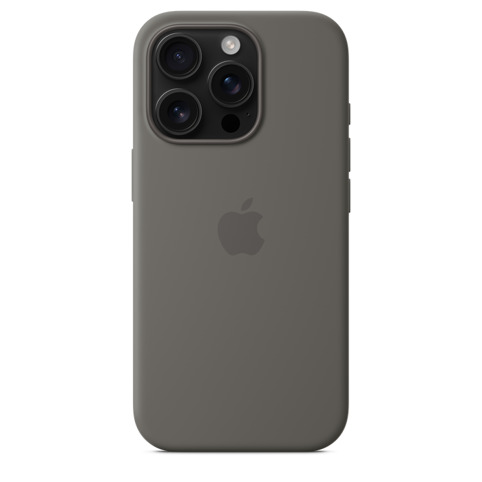 Apple Silicone Case MagSafe iPhone 16 Pro - Stone Gray