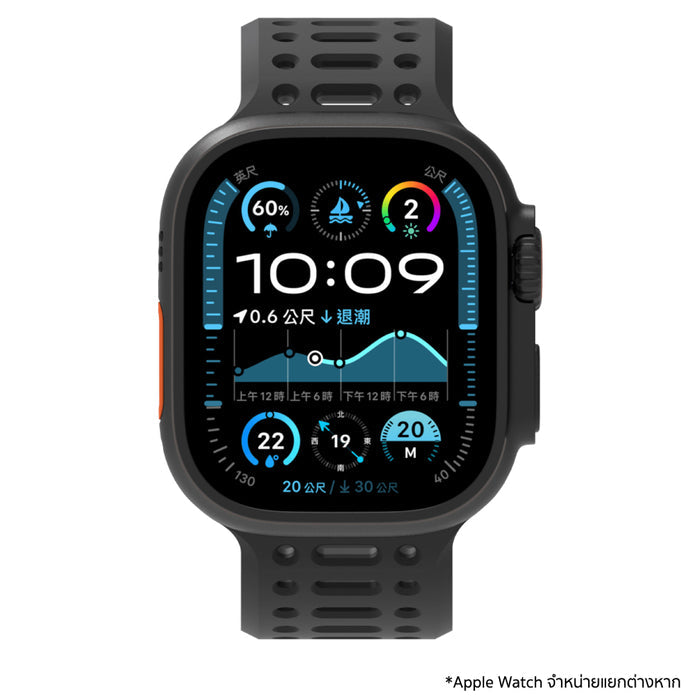 สายนาฬิกา Air Sport Strap สำหรับ Apple Watch 44 - 49 มม. - Black วัสดุซิลิโคน น้ำหนักเบา แบรนด์ UNIU