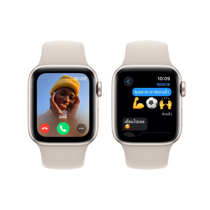 Apple Watch SE GPS 40mm Starlight Aluminum Case with Starlight Sport Band - S/M