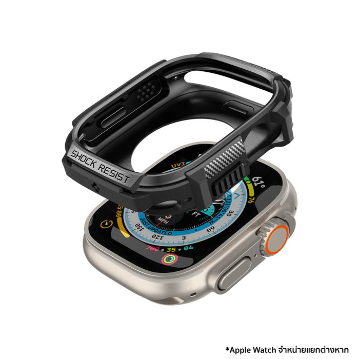 เคสกันกระแทก Apple Watch Ultra 49 มม. Spigen Rugged Armor สี Matte Black