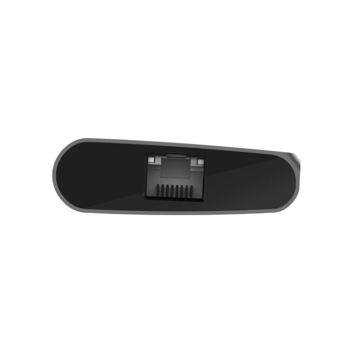 BELKIN ฮับมัลติมีเดีย USB-C Multimedia 4k Hub 7 in 1 Pass 100W สีเทา