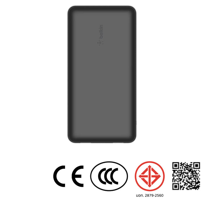 แบตเตอรี่สำรอง Belkin Boost Charge 4 พอร์ต ความจุ 26000mAh สีดำ
