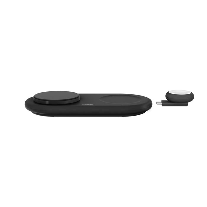 แท่นชาร์จไร้สาย Belkin BOOST CHARGE Qi2 3-in-1 Wireless Charging Pad 15W with Apple Watch สี Black